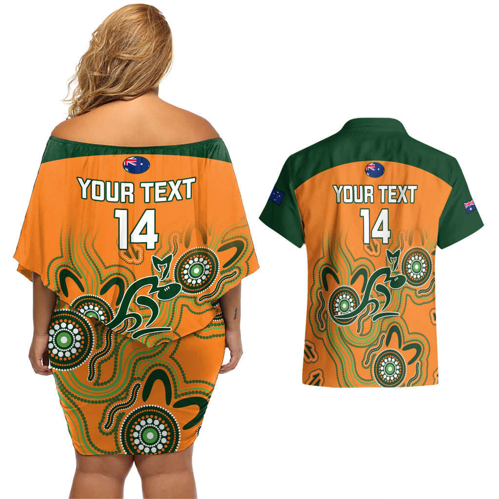 custom-australia-rugby-couples-matching-off-shoulder-short-dress-and-hawaiian-shirt-wallabies-2023-indigenous-art