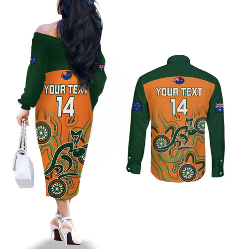 custom-australia-rugby-couples-matching-off-the-shoulder-long-sleeve-dress-and-long-sleeve-button-shirts-wallabies-2023-indigenous-art