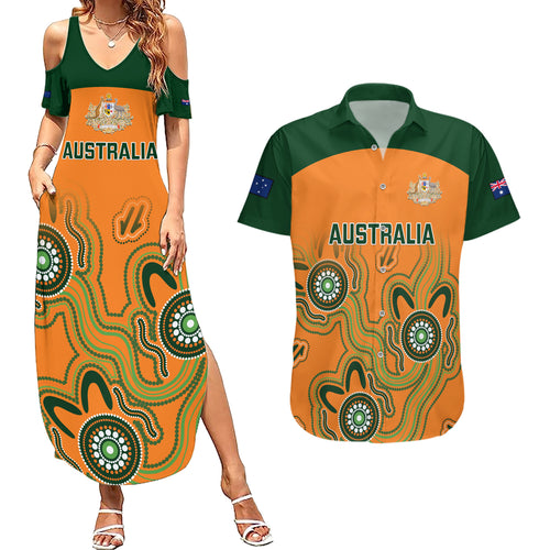 custom-australia-rugby-couples-matching-summer-maxi-dress-and-hawaiian-shirt-wallabies-2023-indigenous-art