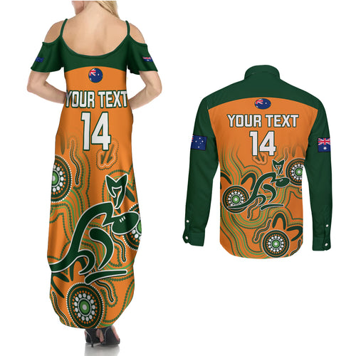 custom-australia-rugby-couples-matching-summer-maxi-dress-and-long-sleeve-button-shirts-wallabies-2023-indigenous-art