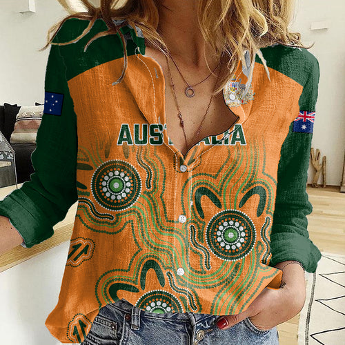 custom-australia-rugby-women-casual-shirt-wallabies-2023-indigenous-art