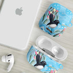 Willie wagtail Australia AirPods Case Eucalyptus Blossoms Aboriginal Art - Aussie Hoodie