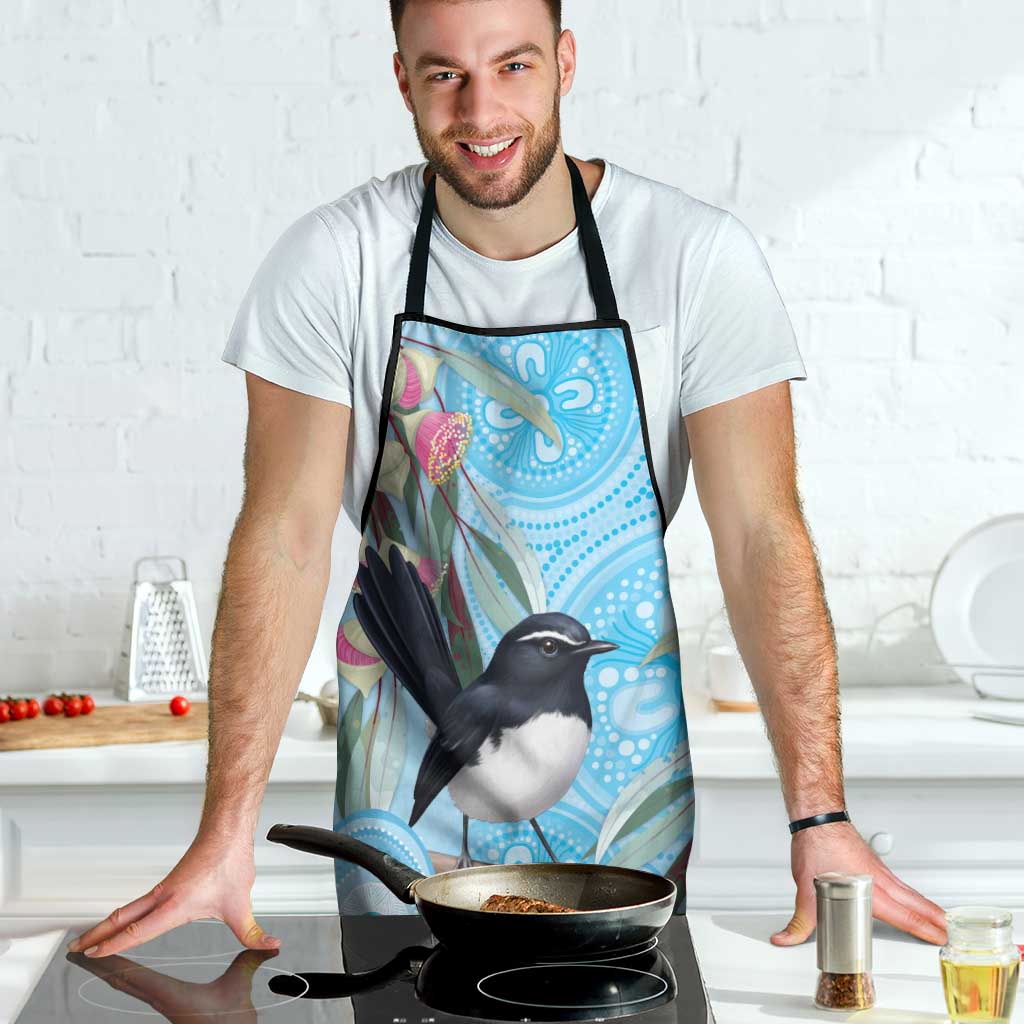 Willie wagtail Australia Apron Eucalyptus Blossoms Aboriginal Art - Aussie Hoodie