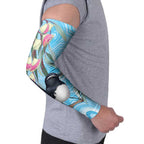 Willie wagtail Australia Arm Sleeves Eucalyptus Blossoms Aboriginal Art - Aussie Hoodie
