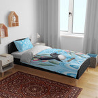 Willie wagtail Australia Bedding Set Eucalyptus Blossoms Aboriginal Art - Aussie Hoodie