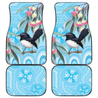 Willie wagtail Australia Car Mats Eucalyptus Blossoms Aboriginal Art - Aussie Hoodie