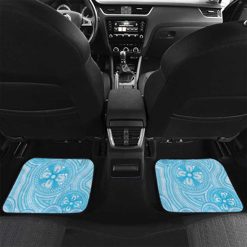 Willie wagtail Australia Car Mats Eucalyptus Blossoms Aboriginal Art - Aussie Hoodie
