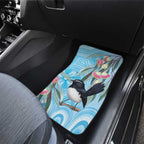 Willie wagtail Australia Car Mats Eucalyptus Blossoms Aboriginal Art - Aussie Hoodie
