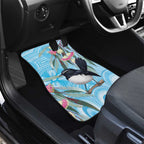 Willie wagtail Australia Car Mats Eucalyptus Blossoms Aboriginal Art - Aussie Hoodie