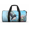 Willie wagtail Australia Duffle Bag Eucalyptus Blossoms Aboriginal Art