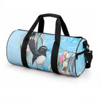 Willie wagtail Australia Duffle Bag Eucalyptus Blossoms Aboriginal Art