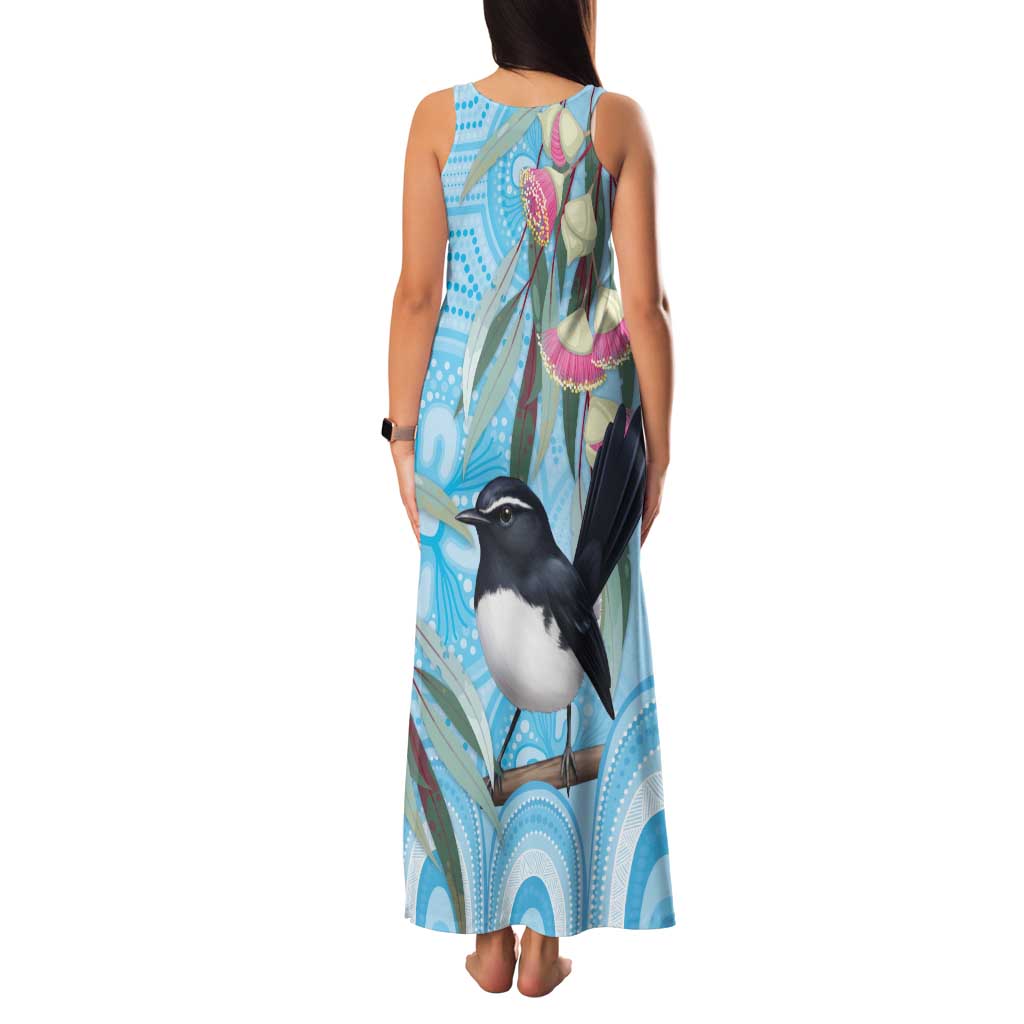 Willie wagtail Australia Family Matching Tank Maxi Dress and Hawaiian Shirt Eucalyptus Blossoms Aboriginal Art - Aussie Hoodie