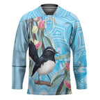 Willie wagtail Australia Hockey Jersey Eucalyptus Blossoms Aboriginal Art - Aussie Hoodie