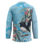 Willie wagtail Australia Hockey Jersey Eucalyptus Blossoms Aboriginal Art - Aussie Hoodie