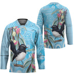Willie wagtail Australia Hockey Jersey Eucalyptus Blossoms Aboriginal Art - Aussie Hoodie