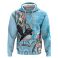 Willie wagtail Australia Hoodie Eucalyptus Blossoms Aboriginal Art - Aussie Hoodie