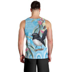 Willie wagtail Australia Men Tank Top Eucalyptus Blossoms Aboriginal Art - Aussie Hoodie