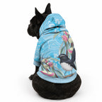 Willie wagtail Australia Pet Hoodie Eucalyptus Blossoms Aboriginal Art