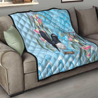 Willie wagtail Australia Quilt Eucalyptus Blossoms Aboriginal Art - Aussie Hoodie