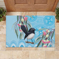 Willie wagtail Australia Rubber Doormat Eucalyptus Blossoms Aboriginal Art - Aussie Hoodie