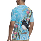 Willie wagtail Australia Rugby Jersey Eucalyptus Blossoms Aboriginal Art - Aussie Hoodie