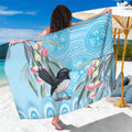 Willie wagtail Australia Sarong Eucalyptus Blossoms Aboriginal Art - Aussie Hoodie