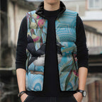 Willie wagtail Australia Sleeveless Puffer Jacket Eucalyptus Blossoms Aboriginal Art - Aussie Hoodie