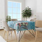 Willie wagtail Australia Tablecloth Eucalyptus Blossoms Aboriginal Art - Aussie Hoodie
