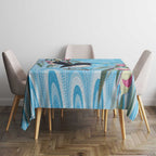 Willie wagtail Australia Tablecloth Eucalyptus Blossoms Aboriginal Art - Aussie Hoodie