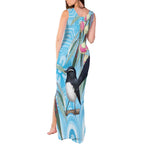 Willie wagtail Australia Tank Maxi Dress Eucalyptus Blossoms Aboriginal Art - Aussie Hoodie