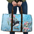 Willie wagtail Australia Travel Bag Eucalyptus Blossoms Aboriginal Art - Aussie Hoodie