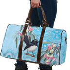 Willie wagtail Australia Travel Bag Eucalyptus Blossoms Aboriginal Art - Aussie Hoodie