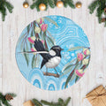 Willie wagtail Australia Tree Skirt Eucalyptus Blossoms Aboriginal Art - Aussie Hoodie