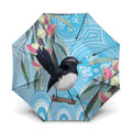Willie wagtail Australia Umbrella Eucalyptus Blossoms Aboriginal Art - Aussie Hoodie