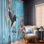 Willie wagtail Australia Window Curtain Eucalyptus Blossoms Aboriginal Art - Aussie Hoodie