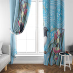 Willie wagtail Australia Window Curtain Eucalyptus Blossoms Aboriginal Art - Aussie Hoodie