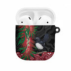 Willie wagtail Australia AirPods Case Aussie Bottlebrushes Aboriginal Art - Aussie Hoodie