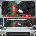 Willie wagtail Australia Auto Sun Shade Aussie Bottlebrushes Aboriginal Art - Aussie Hoodie