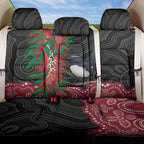 Willie wagtail Australia Back Car Seat Cover Aussie Bottlebrushes Aboriginal Art - Aussie Hoodie