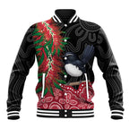 Willie wagtail Australia Baseball Jacket Aussie Bottlebrushes Aboriginal Art - Aussie Hoodie