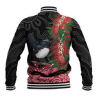 Willie wagtail Australia Baseball Jacket Aussie Bottlebrushes Aboriginal Art - Aussie Hoodie