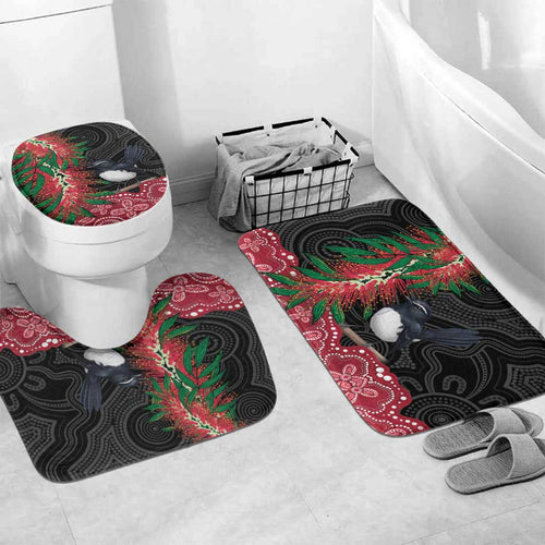 Willie wagtail Australia Bathroom Set Aussie Bottlebrushes Aboriginal Art - Aussie Hoodie