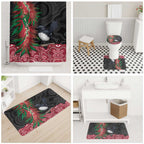 Willie wagtail Australia Bathroom Set Aussie Bottlebrushes Aboriginal Art - Aussie Hoodie