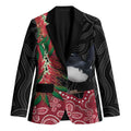Willie wagtail Australia Blazer Aussie Bottlebrushes Aboriginal Art - Aussie Hoodie