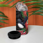 Willie wagtail Australia 4 in 1 Can Cooler Tumbler Aussie Bottlebrushes Aboriginal Art - Aussie Hoodie