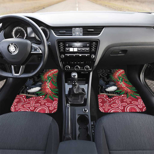 Willie wagtail Australia Car Mats Aussie Bottlebrushes Aboriginal Art - Aussie Hoodie