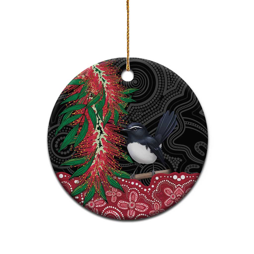 Willie wagtail Australia Ceramic Ornament Aussie Bottlebrushes Aboriginal Art - Aussie Hoodie