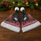 Willie wagtail Australia Christmas Santa Hat Aussie Bottlebrushes Aboriginal Art - Aussie Hoodie