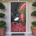 Willie wagtail Australia Door Cover Aussie Bottlebrushes Aboriginal Art - Aussie Hoodie
