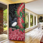 Willie wagtail Australia Door Cover Aussie Bottlebrushes Aboriginal Art - Aussie Hoodie